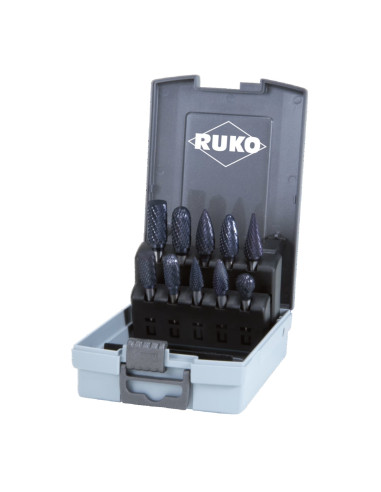 Juego de 10 fresas de metal duro TiCN...