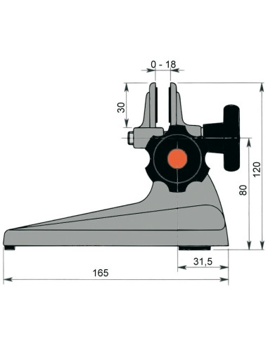 Soporte para micrómetro hasta 300 mm