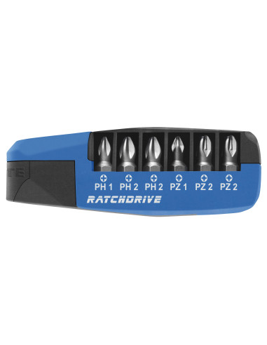 Caja de puntas con carraca Ratchdrive