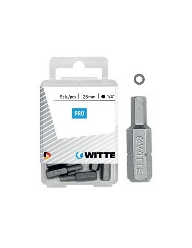 Puntas hexagonales de 25 mm en cajita...