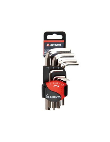 Juego clip de 9 llaves allen en acero...