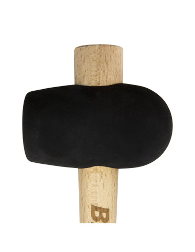 Maceta de goma negra con mango madera...