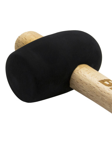 Maceta de goma negra con mango madera...