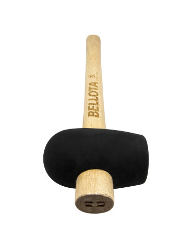 Maceta de goma negra con mango madera...