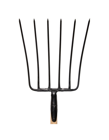 Horca forjada de 6 púas para recoger...