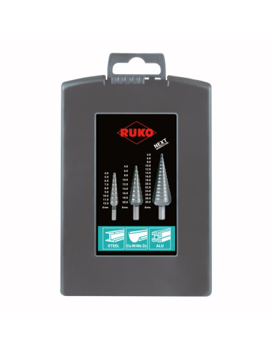 Juego de brocas escalonadas HSS con 3...