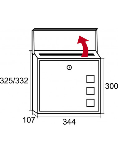 BUZÓN LISBOA ACERO HORIZONTAL VERDE