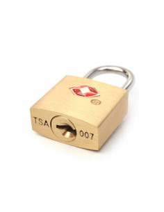 CANDADO MINI CON LLAVE PARA MALETA. HOMOLOGADO TSA. 2