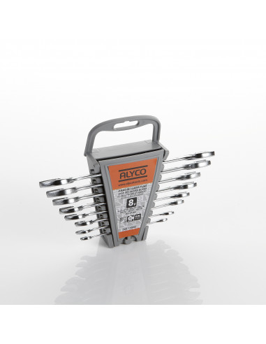 Juego De 8 Llaves Fijas En Soporte De...