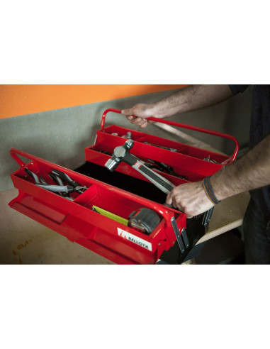 Caja portaherramientas metálica de 2...