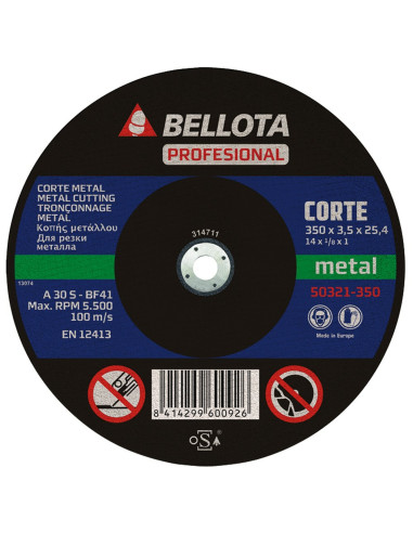 Disco abrasivo profesional para corte...