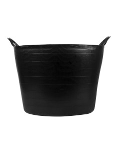 Capazo asa plástico negro /...