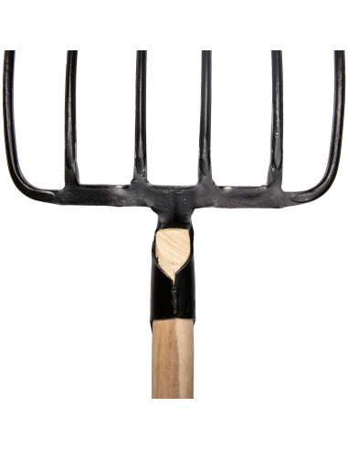 Horca forjada de 6 púas para recoger...