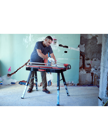 Banco de trabajo plegable y regulable...