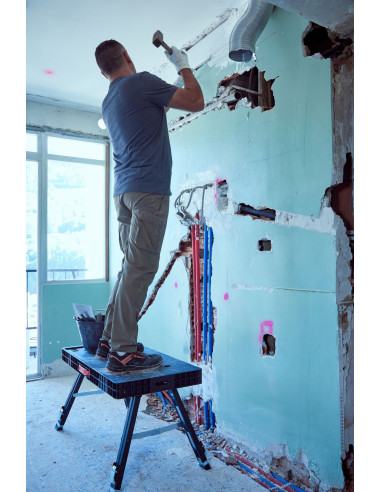 Banco de trabajo plegable y regulable...