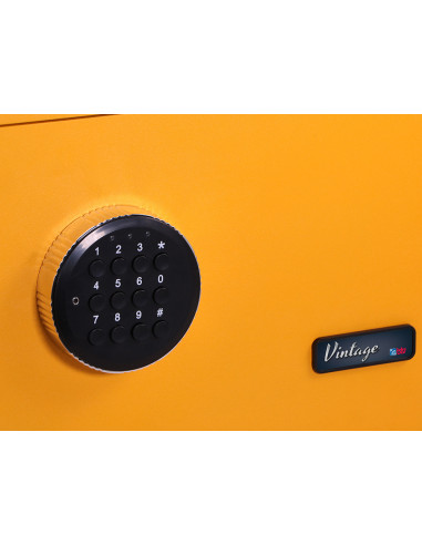 CAJA FUERTE VINTAGE NARANJA