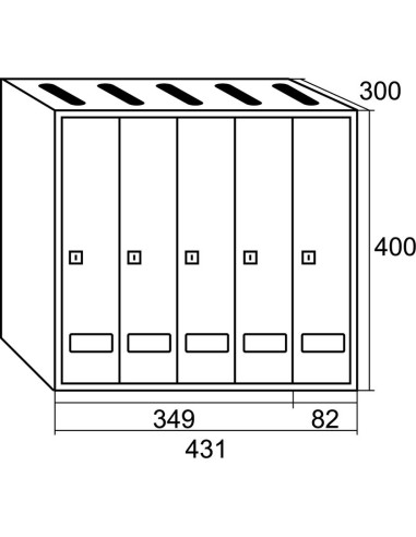 BUZÓN PRISMA PUERTA ARENA GRUPO DE 5