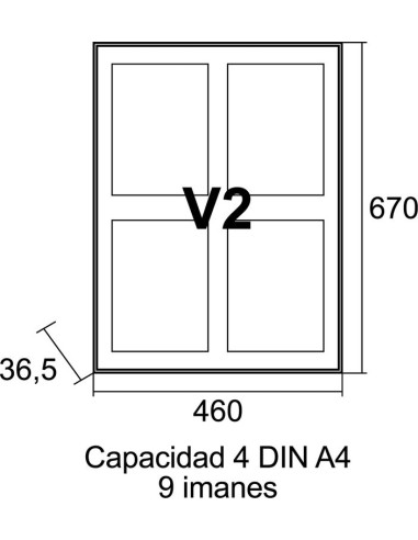 TABLÓN DE ANUNCIOS DISEÑO V2 ALUMINIO...