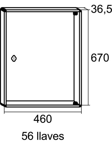 PORTALLAVES PUERTA TRANSPARENTE V3...