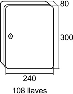 PORTALLAVES ACERO 108 LLAVES 2