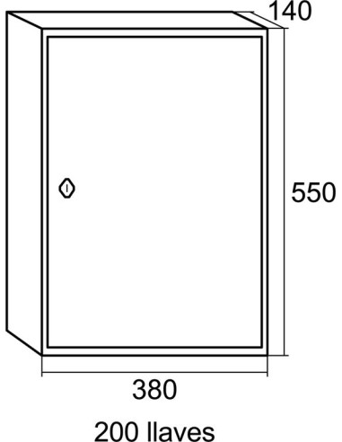 PORTALLAVES ACERO 200 LLAVES