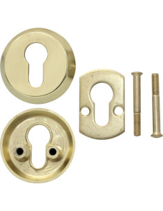 ESCUDO CIRCULAR LATÓN DORADO