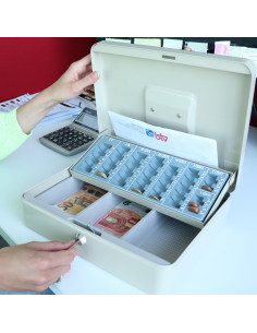 CAJA CAUDALES-14 BEIGE