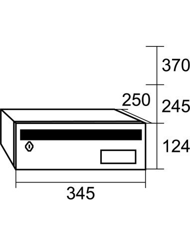 BUZÓN BARAJAS NEGRO 345x250x120 mm G3