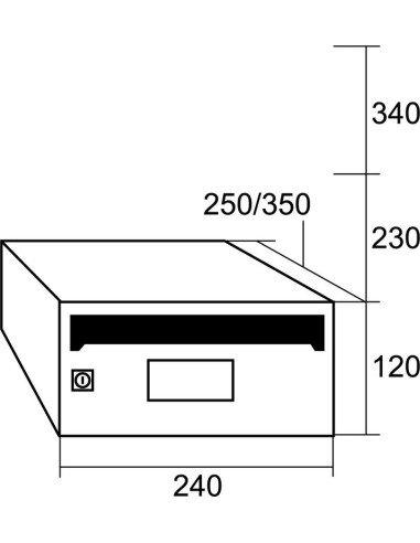 BUZÓN MONCAYO BRONCE 240x350x120 mm G3
