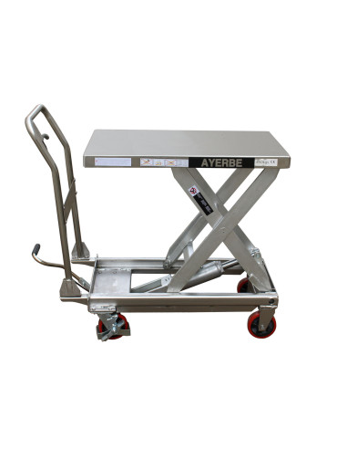 MESA HIDRAULICA INOX. 450 KG.