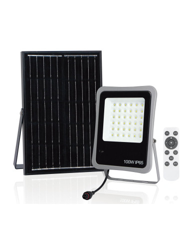 FOCO SOLAR 100 W CON MANDO A DISTANCIA