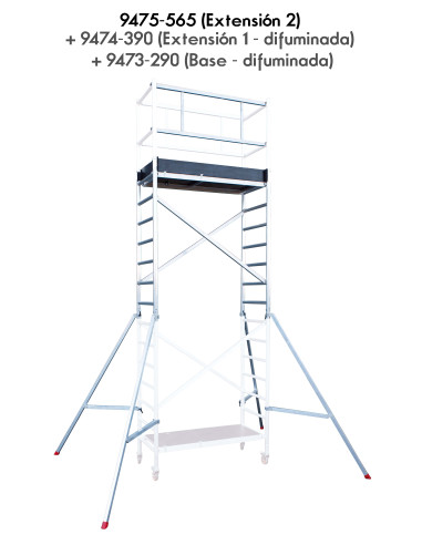 Andamio EN1004 de aluminio tubular...