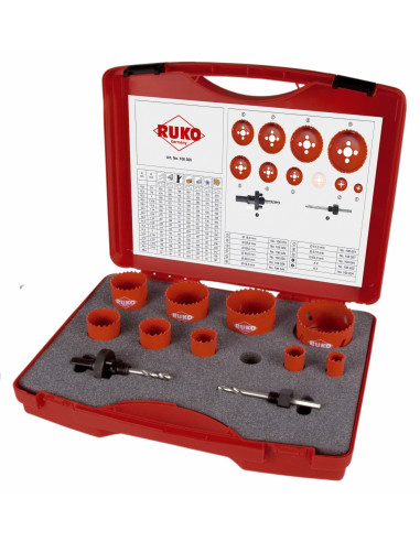 Juego de 11 coronas perforadoras HSS...