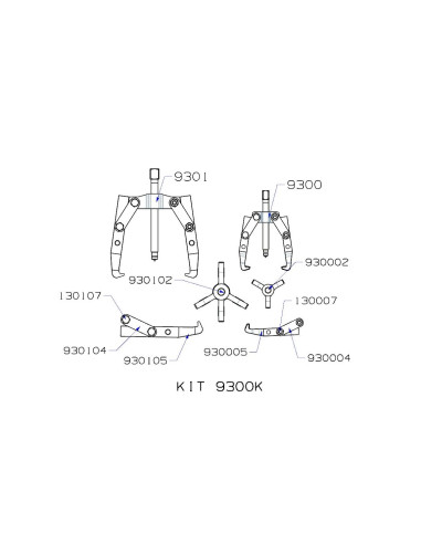 ESTUCHE FORZA DE EXTRACTORES PEQUEÑOS