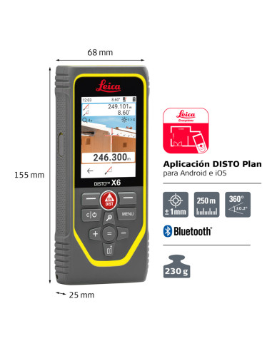 Medidor láser Disto X6 de 250 m con...