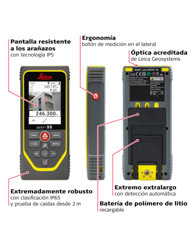 Medidor láser Disto X6 de 250 m con...