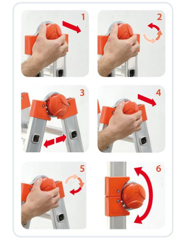 Escalera multifunción telescópica de...