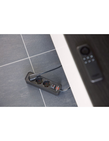 Base de tomas múltiples Ecolor negra...