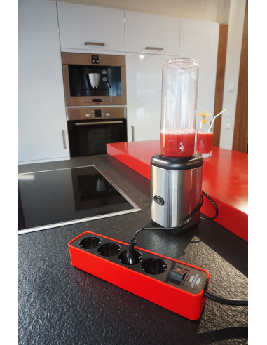 Base de tomas múltiples Ecolor roja/...