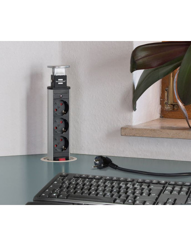 Base de tomas múltiples retráctil...