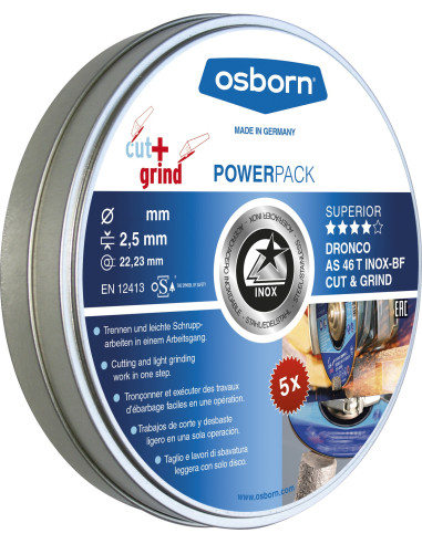 Pack de discos de corte AS 46 T INOX...