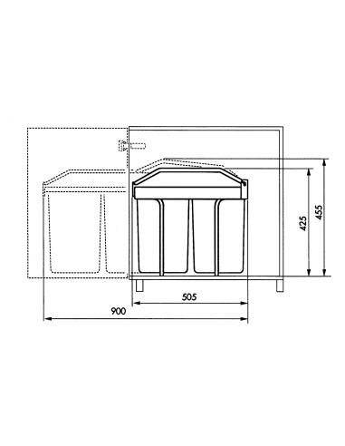 Cubo de reciclaje integrable...