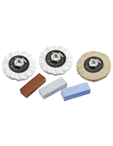 Kit de pulido de 6 ruedas de tela y...