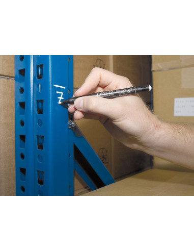 Marcador blanco permanente con punta...