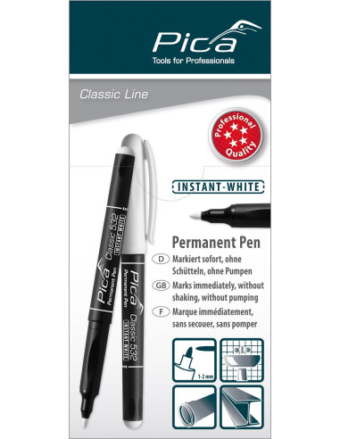 Marcador blanco permanente con punta...