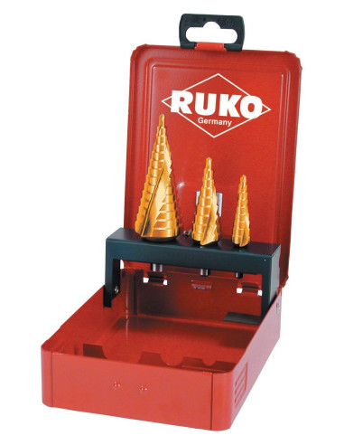 Juego de brocas escalonadas HSS-TiN