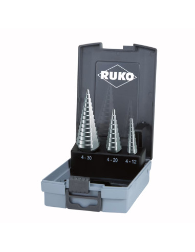 Juego de brocas escalonadas HSS con 3...