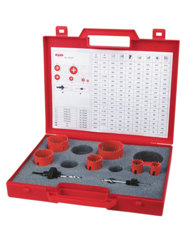 Juego de 8 coronas perforadoras HSS...