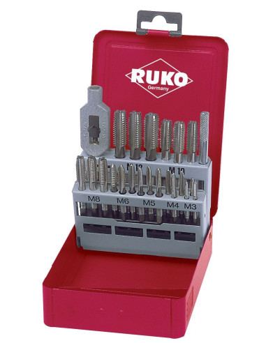 Juego machos de roscar de 22 piezas