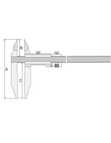 Calibre pie de rey de tornero con...
